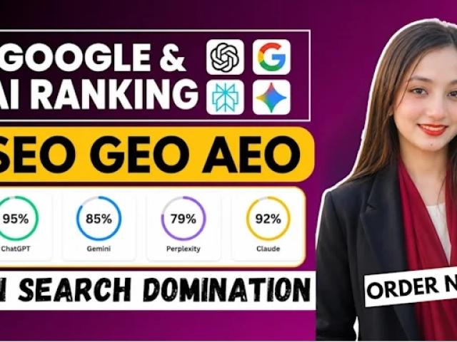I will build ai visibility score to 70 plus rank faster with GEO aeo SEO